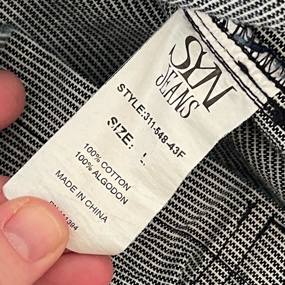 Syn Jeans striped long sleeve cotton button up shirt - Picture 4 of 5